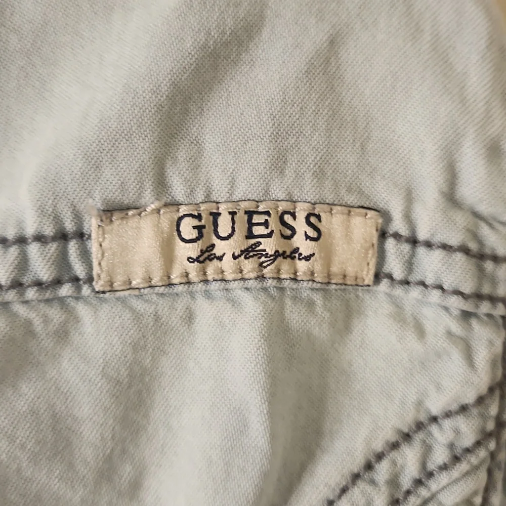 Guess Light Wash Denim Button Up Shirt - Picture 8 of 10